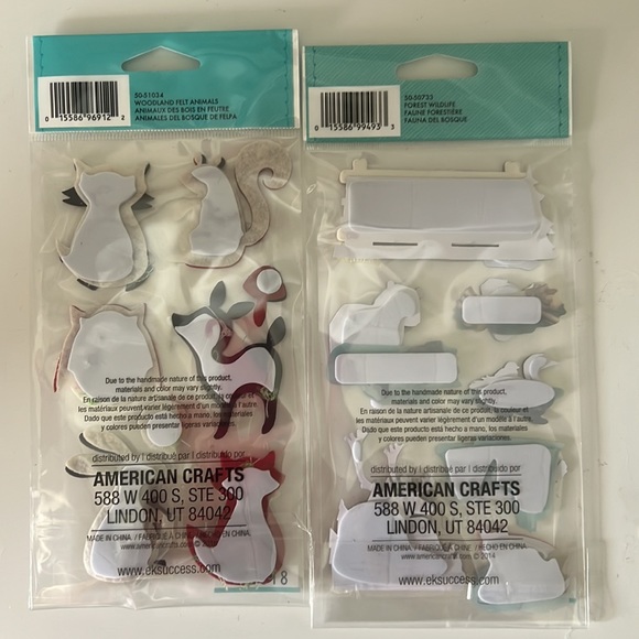 MSet of 2: woodland felt animals & forest wildlife - Picture 2 of 2